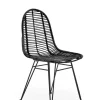 Krzesło Oregon rattan czarne