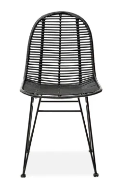 Krzesło Oregon rattan czarne