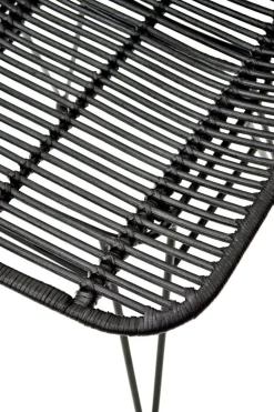 Krzesło Oregon rattan czarne
