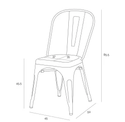 Krzesło Paris Antique czarne