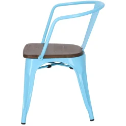 Krzesło Paris Arms Wood niebieskie sosna orzech