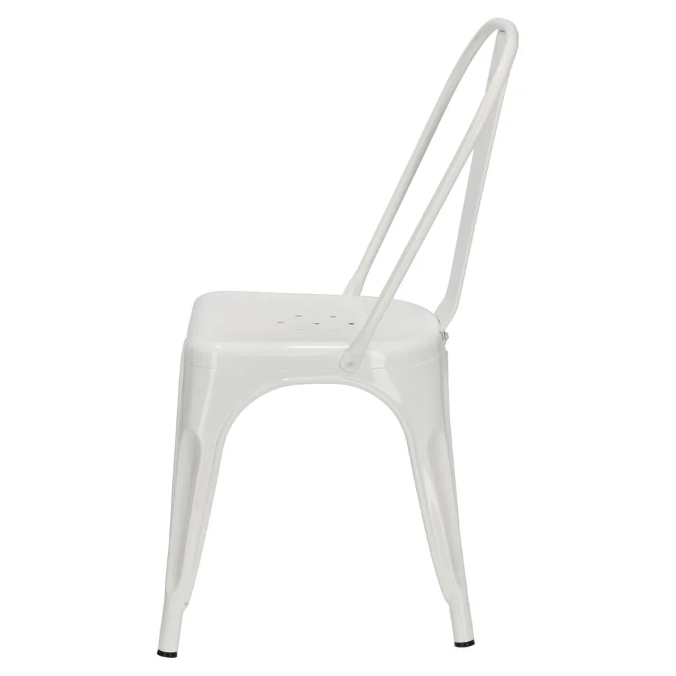 Krzesło Paris białe inspirowane Tolix