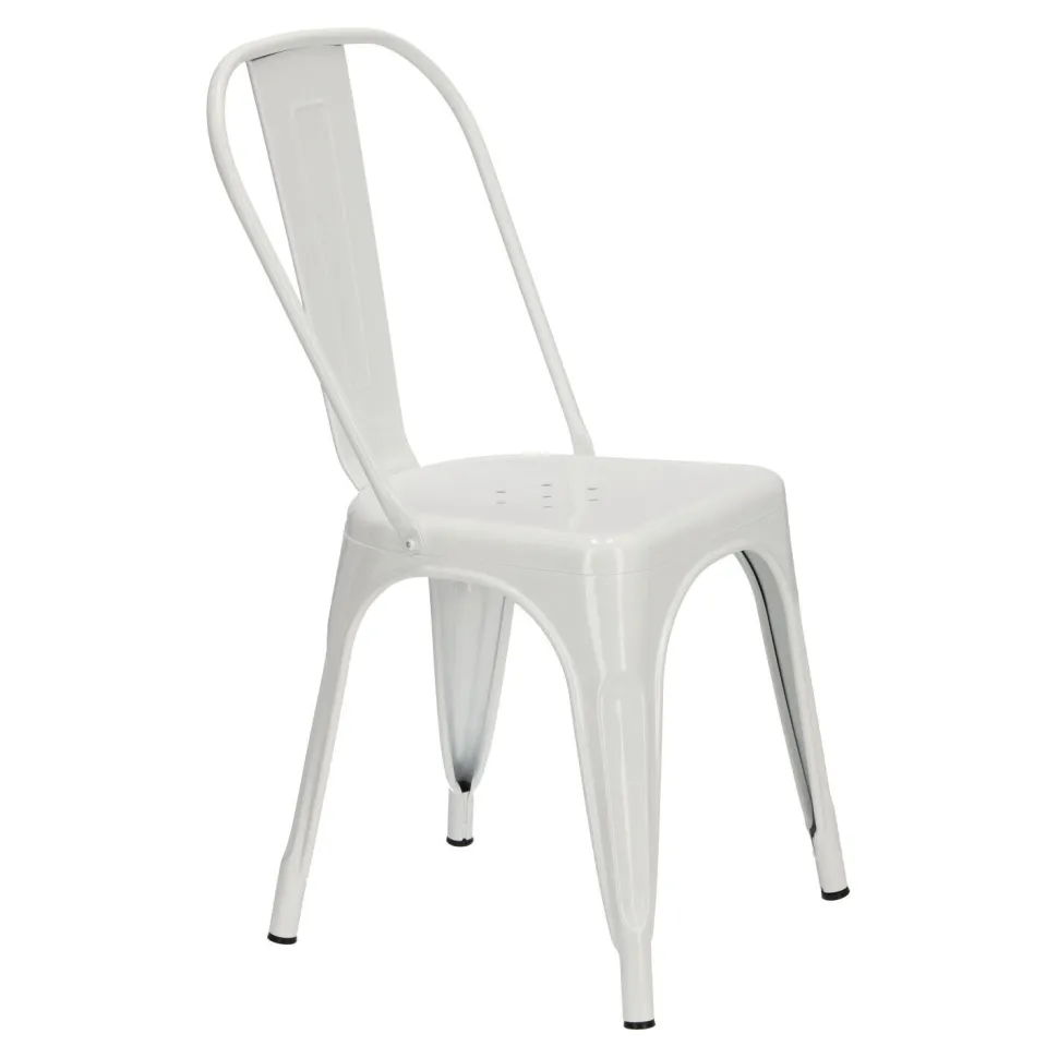 Krzesło Paris białe inspirowane Tolix
