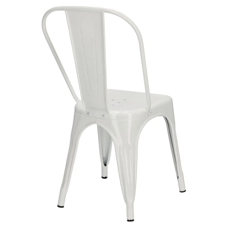 Krzesło Paris białe inspirowane Tolix