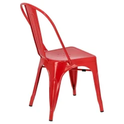 Krzesło Paris czerwone inspirowane Tolix