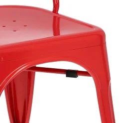 Krzesło Paris czerwone inspirowane Tolix