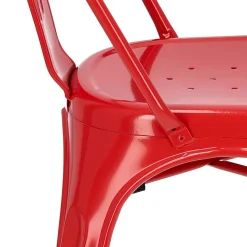 Krzesło Paris czerwone inspirowane Tolix