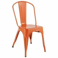 Krzesło Paris Edge metalowe pomarańczowe