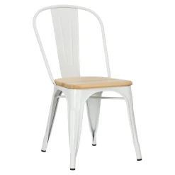 Krzesło Paris Wood białe sosna naturalna