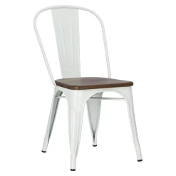 Krzesło Paris Wood białe sosna orzech