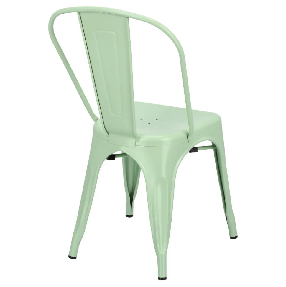Krzesło Paris zielone inspirowane Tolix
