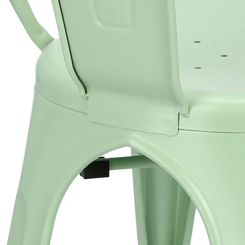 Krzesło Paris zielone inspirowane Tolix