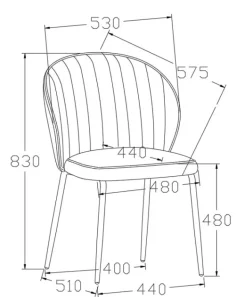 Krzesło Patricia antracytowe