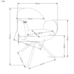 Krzesło Paulett szare