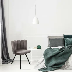 Krzesło Paum VIC szare tapicerowane