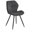 Krzesło Petri antracytowe tapicerowane