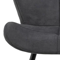 Krzesło Petri antracytowe tapicerowane