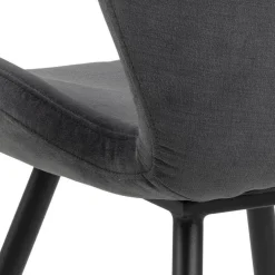 Krzesło Petri antracytowe tapicerowane