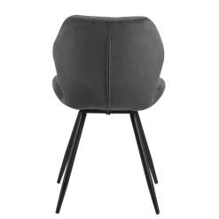 Krzesło Petri antracytowe tapicerowane