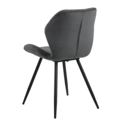 Krzesło Petri antracytowe tapicerowane