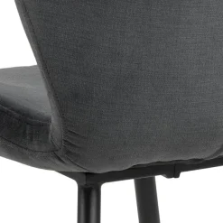 Krzesło Petri antracytowe tapicerowane