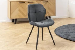 Krzesło Petri antracytowe tapicerowane