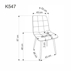 Krzesło Pilew szare