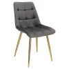 Krzesło Pilo szare/ złote nogi glamour