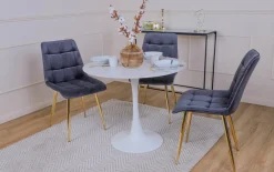 Krzesło Pilo szare/ złote nogi glamour