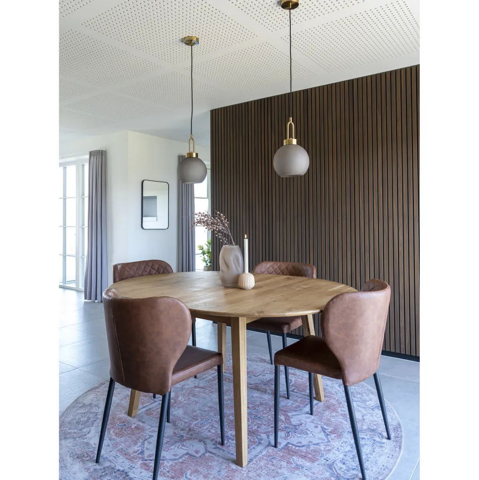 Krzesło Pisa brązowe vintage PU/ czarne