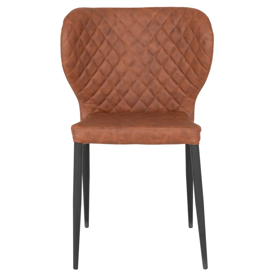 Krzesło Pisa brązowe vintage PU/ czarne