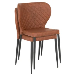 Krzesło Pisa brązowe vintage PU/ czarne