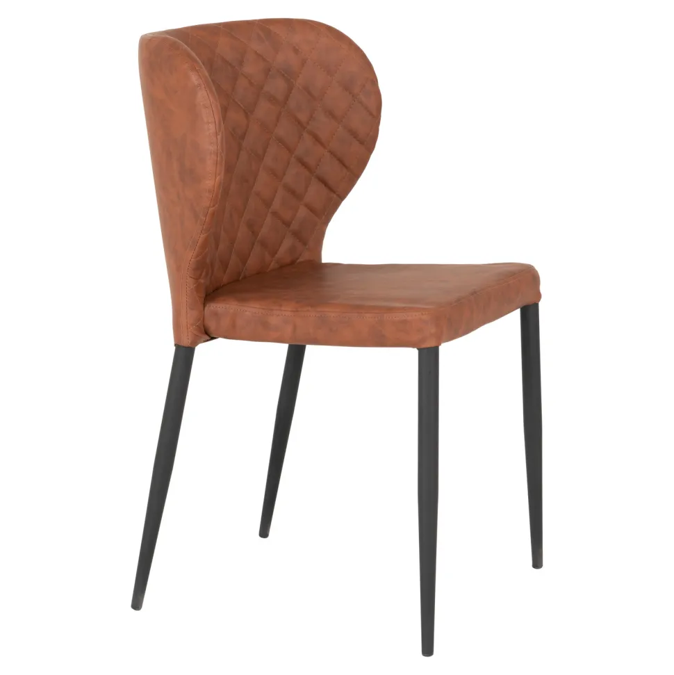 Krzesło Pisa brązowe vintage PU/ czarne