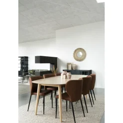 Krzesło Pisa brązowe vintage PU/ czarne