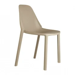 Krzesło Piu beżowe z tworzywa
