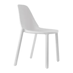 Krzesło Piu białe z tworzywa