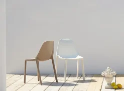 Krzesło Piu białe z tworzywa