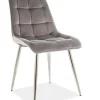 Krzesło Plaid szare/ chrom Bluvel 14