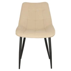 Krzesło Poly velvet beżowe czarne nogi