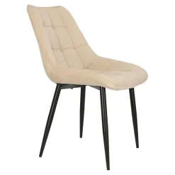 Krzesło Poly velvet beżowe czarne nogi