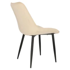 Krzesło Poly velvet beżowe czarne nogi