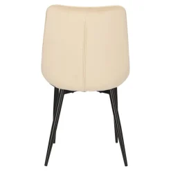 Krzesło Poly velvet beżowe czarne nogi