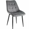 Krzesło Poly velvet szare czarne nogi