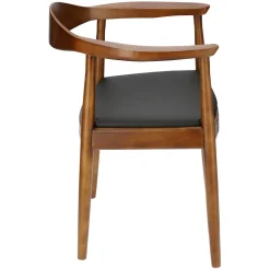 Krzesło President inspirowane Kennedy brązowy ciemny drewniane