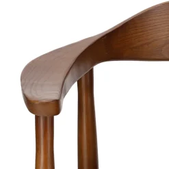 Krzesło President inspirowane Kennedy brązowy ciemny drewniane