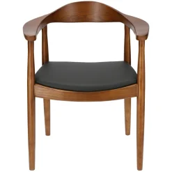 Krzesło President inspirowane Kennedy brązowy ciemny drewniane