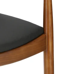 Krzesło President inspirowane Kennedy brązowy ciemny drewniane