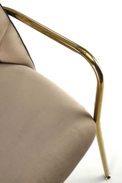 Krzesło Rebbeca beż/czarne/złote