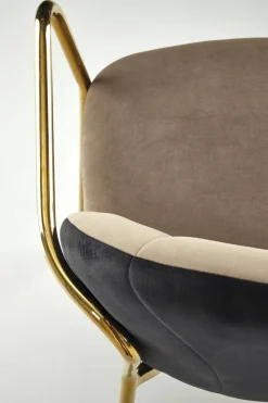 Krzesło Rebbeca beż/czarne/złote