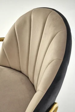 Krzesło Rebbeca beż/czarne/złote